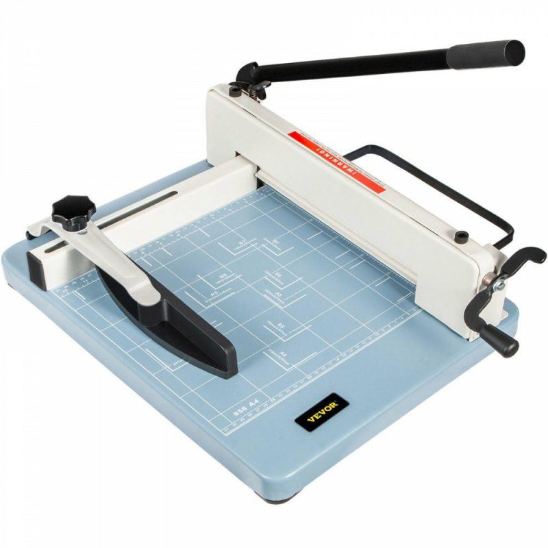 Cutting & Measuring Devices |  Industrial Paper Cutter A4 Heavy Duty Paper Cutter 12 Inch Paper Cutter Heavy Duty 400 Sheets Paper Guillotine with Clear Cutting Guide Grids for Offices, Schools, Businesses and Printing Shops White Cutting & Measuring Devices Cutting & Measuring Devices