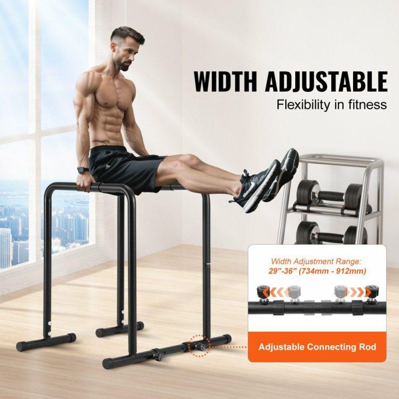 Exercise & Fitness |  Dip Bar, 440 lbs Capacity, Heave Duty Dip Stand Station with Adjustable Height, Fitness Workout Dip Bar Station Stabilizer Parallette Push Up Stand, Parallel Bars for Strength Training Home Gym Exercise & Fitness Exercise & Fitness