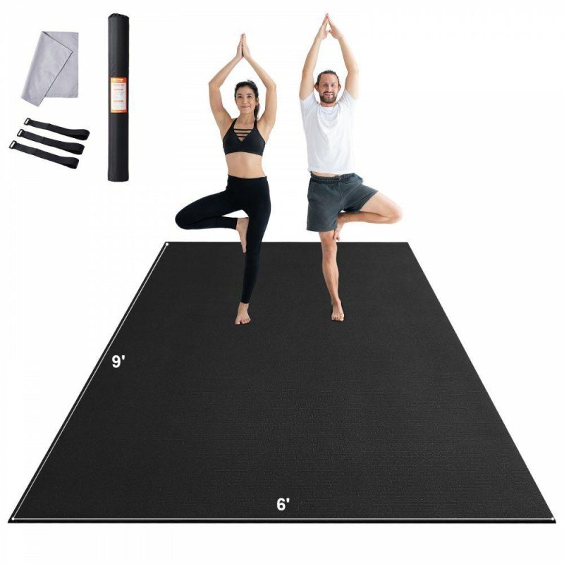 Exercise & Fitness |  Exercise Mat, Non Slip High Density Premium Yoga Mat, Exercise Yoga Mat for Men & Women, Fitness & Exercise Mat with Bag & Carry Strap, for All Types of Home Yoga, Pilate & Floor Workout (9x6ft) Exercise & Fitness Exercise & Fitness