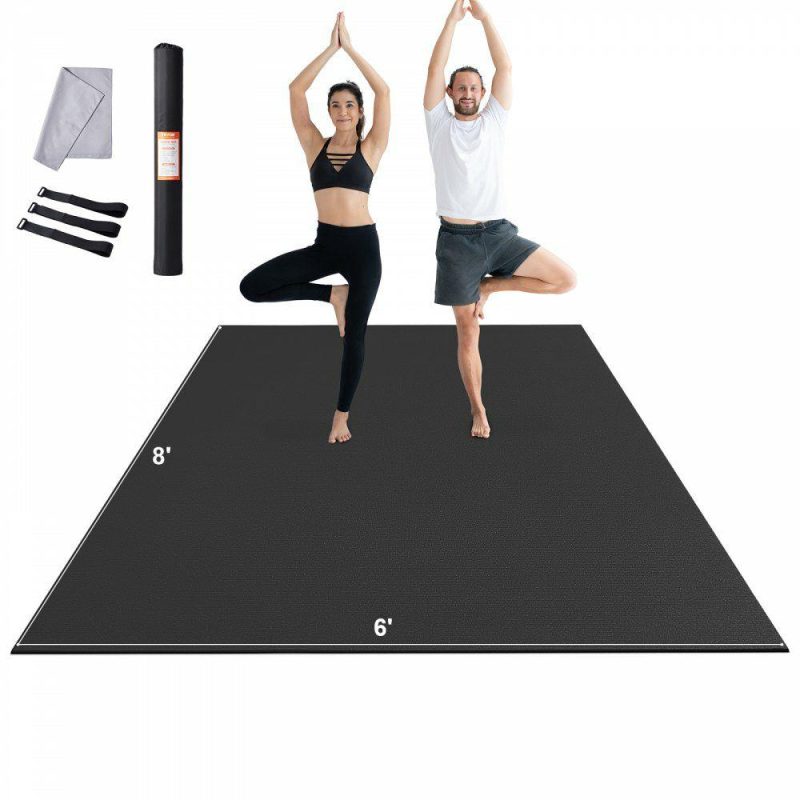 Exercise & Fitness |  Exercise Mat, Non Slip High Density Premium Yoga Mat, Exercise Yoga Mat for Men & Women, Fitness & Exercise Mat with Bag & Carry Strap, for All Types of Home Yoga, Pilate & Floor Workout (8x6ft) Exercise & Fitness Exercise & Fitness