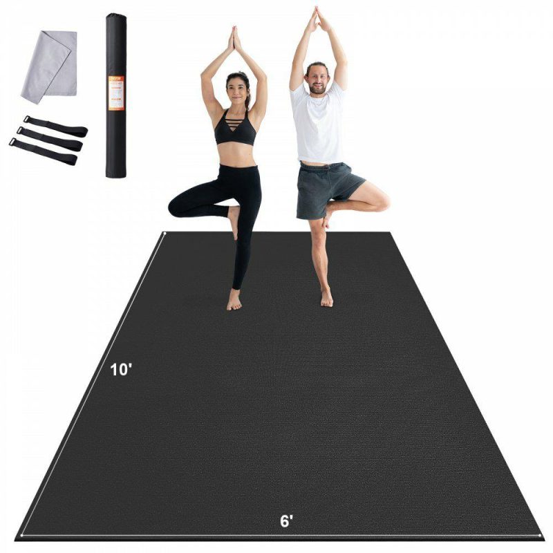 Exercise & Fitness |  Exercise Mat, Non Slip High Density Premium Yoga Mat, Exercise Yoga Mat for Men Women, Fitness & Exercise Mat with Bag & Carry Strap, for All Types of Home Yoga, Pilate & Floor Workout (10x6ft) Exercise & Fitness Exercise & Fitness