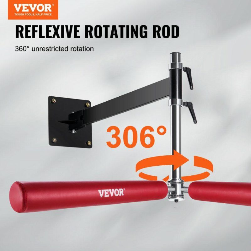 Exercise & Fitness |  Wall Mount Boxing Spinning Bar, Adjustable Punching Spinning Bar, Boxing Speed Trainer with Gloves, Red Reflex Boxing Bar, Boxing Training Equipment for Kickboxing, MMA, Stress Relief & Fitness Red Exercise & Fitness Exercise & Fitness