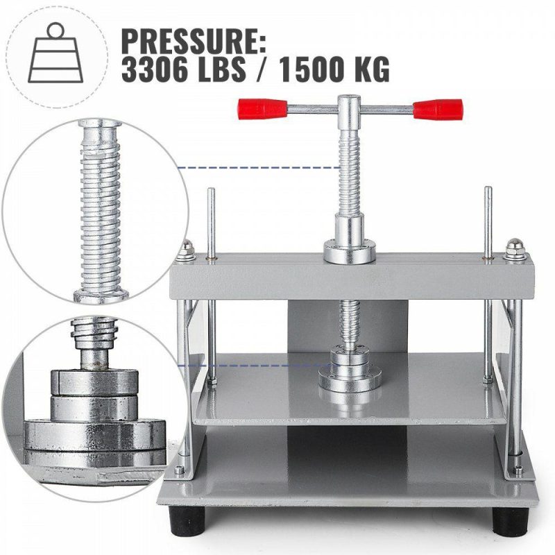 Filing & Binding System |  Manual Paper Press Machine 12X8.6 inch for A4 Sized Papers Flatting Machine 10cm Thickness Steel Frame Manual Flat Paper Press Machine Papermaking Book Press Filing & Binding System Filing & Binding System