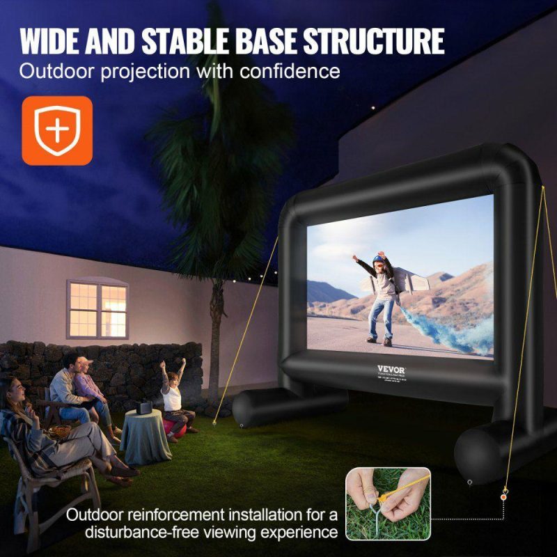 Office Electronics |  Inflatable Movie Screen, 16 FT（192inch） Inflatable Projector Screen for Outside with Blower and Carrying Bag, Front/Rear Projection, Oxford Fabric Blow Up Screen for Outdoor Parties Backyard Movie Night Office Electronics Office Electronics