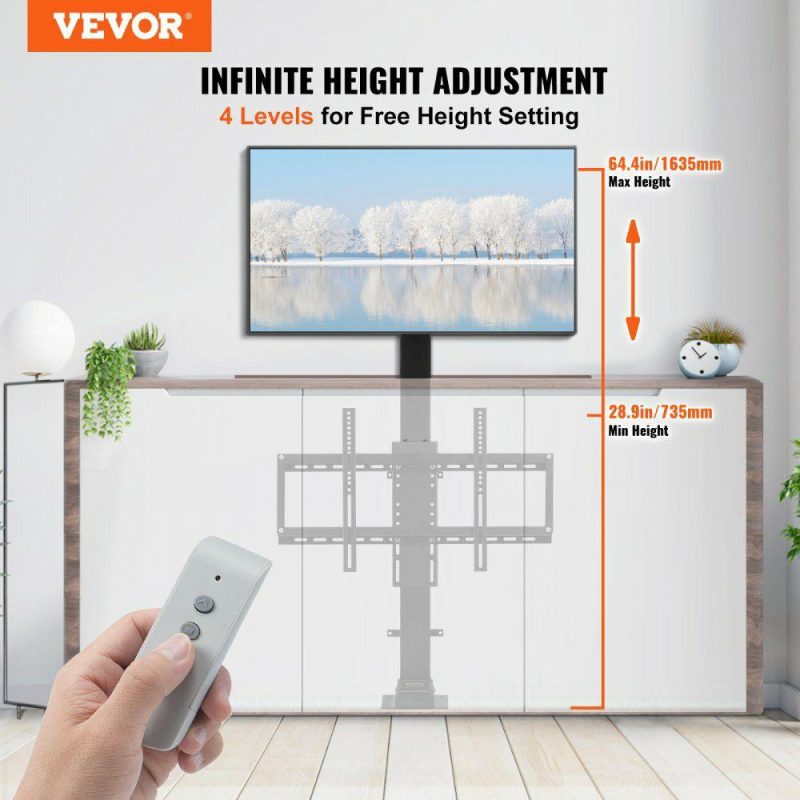 Office Electronics |  Motorized TV Lift Stroke Length 35 Inches Motorized TV Mount Fit for 32-65 Inch TV Lift with Remote Control Height Adjustable 28.7-64.2 Inch,Load Capacity 154 Lbs Office Electronics Office Electronics