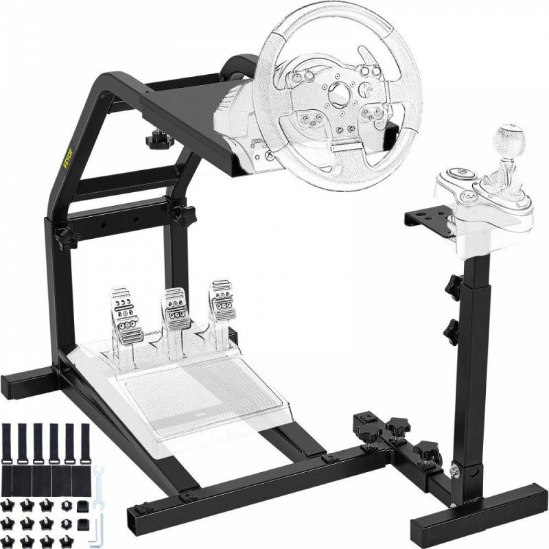 Office Furniture |  Racing Simulator Cockpit Height Adjustable Racing Wheel Stand with fit for Logitech G25, G27, G29, G920 Racing Wheel and Pedals Not Included Office Furniture Office Furniture