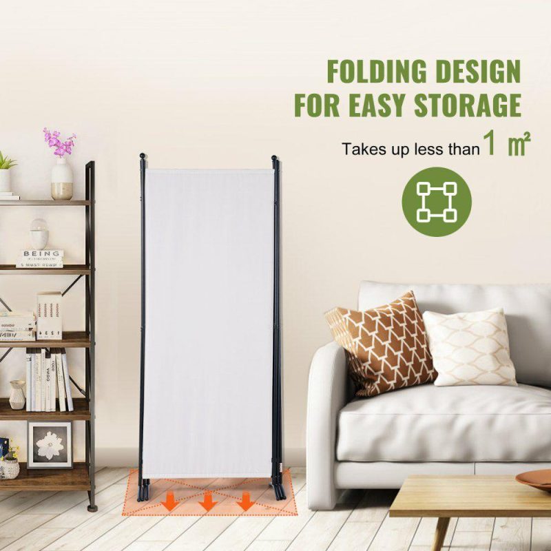 Office Furniture |  Room Divider, 6.1 ft （102×71inch）Room Dividers and Folding Privacy Screens (3-panel), Fabric Partition Room Dividers for Office, Bedroom, Dining Room, Study, Freestanding, White White Office Furniture Office Furniture