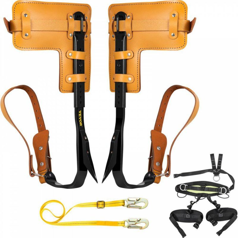 Outdoor Recreation |  Tree Climbing Spikes, 3 in 1 Alloy Steel Adjustable Pole Climbing Spurs, w/ Security Harness and Lanyard, Arborist Equipment for Climbers, Logging, Hunting Observation, Fruit Picking Office Supplies Outdoor Recreation