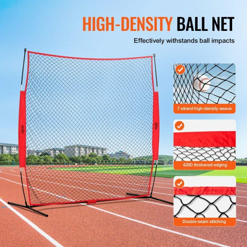 Outdoor Sports |  Barricade Backstop Net, 7×7 ft Ball Sports Barrier Netting, Portable Practice Equipment with Carry Bag, Protection Screen for Baseball Softball Lacrosse Soccer Hockey Training, for Backyard Outdoor Sports Outdoor Sports