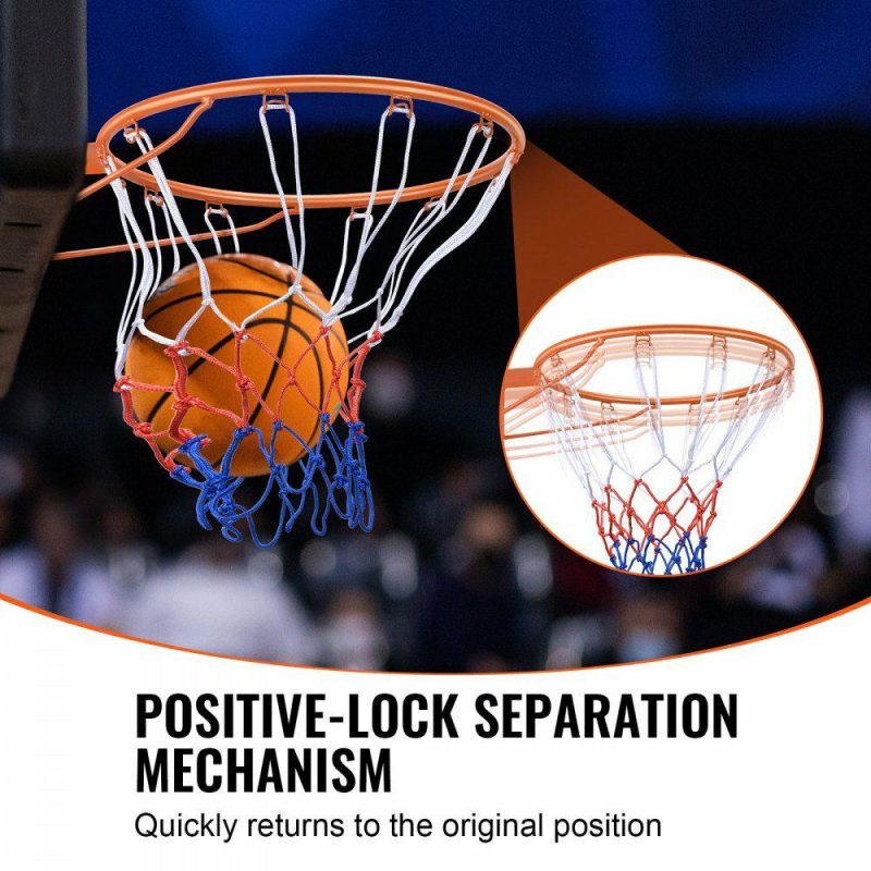 Outdoor Sports |  Basketball Rim, Wall Door Mounted Basketball Hoop, Heavy Duty Q235 Basketball Flex Rim Goal Replacement with Net, Standard 18″ Indoor and Outdoor Hanging Basketball Hoop for Kids Adults Outdoor Sports Outdoor Sports