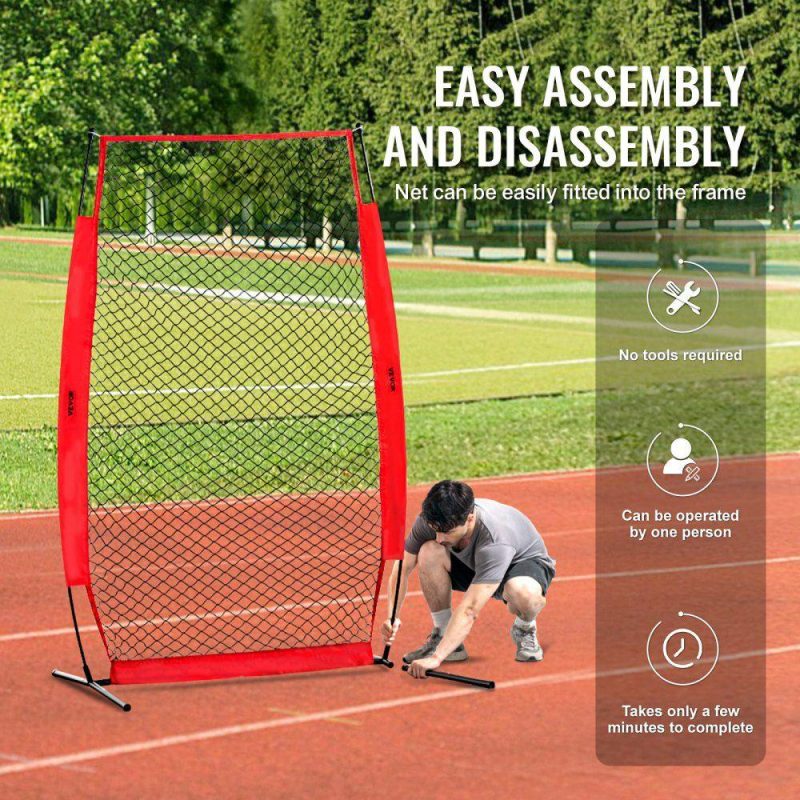 Outdoor Sports |  I Screen Baseball for Batting Cage, 7×4 ft Baseball & Softball Safety Screen, Body Protector Portable Batting Screen with Carry Bag & Ground Stakes, Baseball Pitching Net for Pitchers Protection Outdoor Sports Outdoor Sports