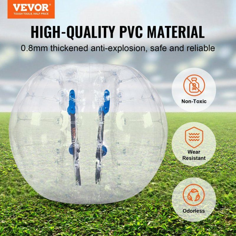 Outdoor Sports |  Inflatable Bumper Ball 1-Pack, 5FT/1.5M Body Sumo Zorb Balls for Teen & Adult, 0.8mm Thick PVC Human Hamster Bubble Balls for Outdoor Team Gaming Play, Bumper Bopper Toys for Garden, Yard, Park Transparent Outdoor Sports Outdoor Sports