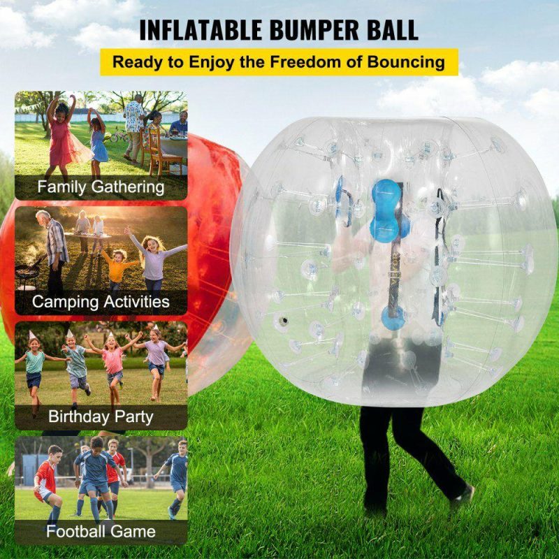 Outdoor Sports |  Inflatable Bumper Ball 4 FT / 1.2M Diameter, Bubble Soccer Ball, Blow It Up in 5 Min, Inflatable Zorb Ball for Adults or Children (4 FT, Transparent) Transparent Outdoor Sports Outdoor Sports