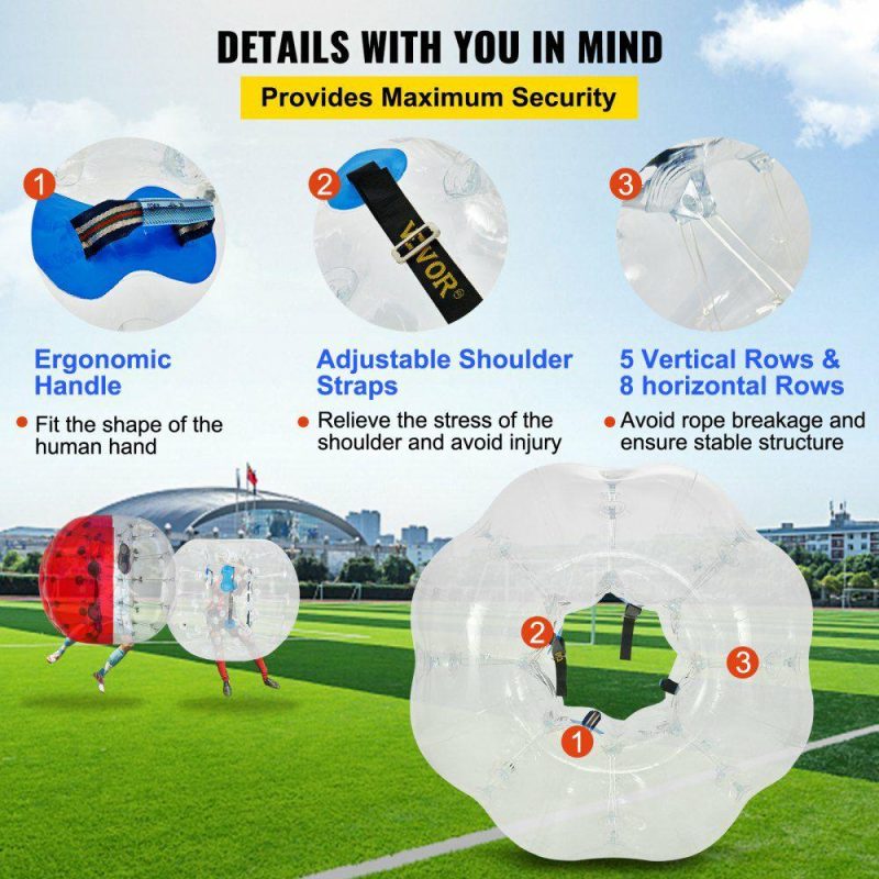 Outdoor Sports |  Inflatable Bumper Ball 4 FT / 1.2M Diameter, Bubble Soccer Ball, Blow It Up in 5 Min, Inflatable Zorb Ball for Adults or Children (4 FT, Transparent) Transparent Outdoor Sports Outdoor Sports