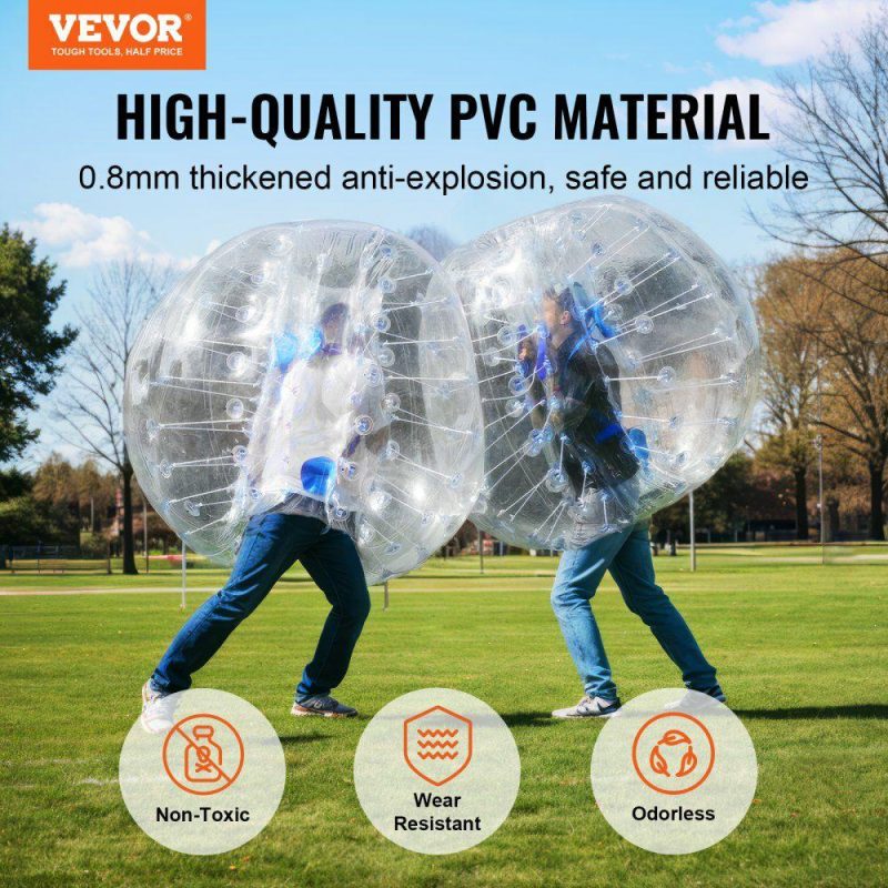 Outdoor Sports |  Inflatable Bumper Balls 2-Pack, 4FT/1.2M Body Sumo Zorb Balls for Teen & Adult, 0.8mm Thick PVC Human Hamster Bubble Balls for Outdoor Team Gaming Play, Bumper Bopper Toys for Garden, Yard, Park Transparent Outdoor Sports Outdoor Sports