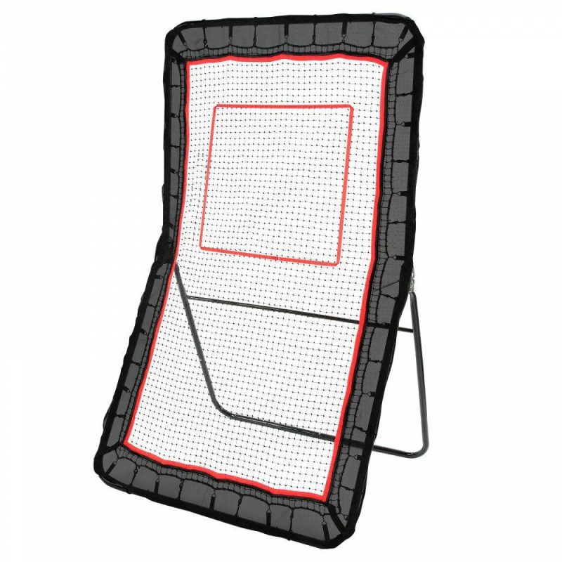 Outdoor Sports |  Lacrosse Rebounder for Backyard, 4×7 Ft Volleyball Bounce Back Net, Pitchback Throwback Baseball Softball Return Training Screen, Adjustable Angle Shooting Practice Training Wall with Target Outdoor Sports Outdoor Sports