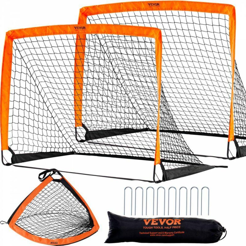 Outdoor Sports |  Portable Soccer Goal, 4×3 ft Kids Backyard Soccer Net, Foldable Pop Up Practice Soccer Net, Mini Youth Training Soccer Goal Set, All-Weather Indoor Outdoor Soccer Goals with Carry Bag, 2 Pack Outdoor Sports Outdoor Sports