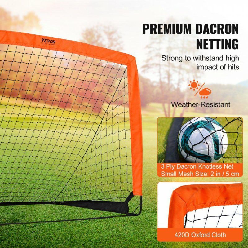 Outdoor Sports |  Portable Soccer Goal, 4×3 ft Kids Backyard Soccer Net, Foldable Pop Up Practice Soccer Net, Mini Youth Training Soccer Goal Set, All-Weather Indoor Outdoor Soccer Goals with Carry Bag, 2 Pack Outdoor Sports Outdoor Sports