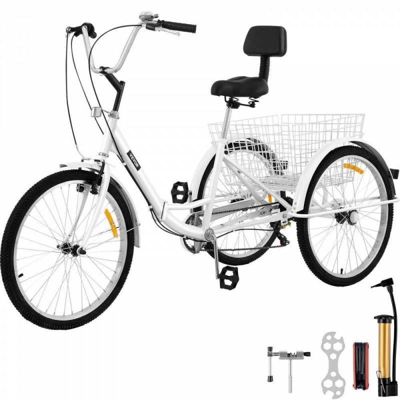 Outdoor Sports |  Tricycle Adult 26’’ Wheels Adult Tricycle 7-Speed 3 Wheel Bikes For Adults Three Wheel Bike For Adults Adult Trike Adult Folding Tricycle Foldable Adult Tricycle 3 Wheel Bike Trike For Adults Outdoor Sports Outdoor Sports