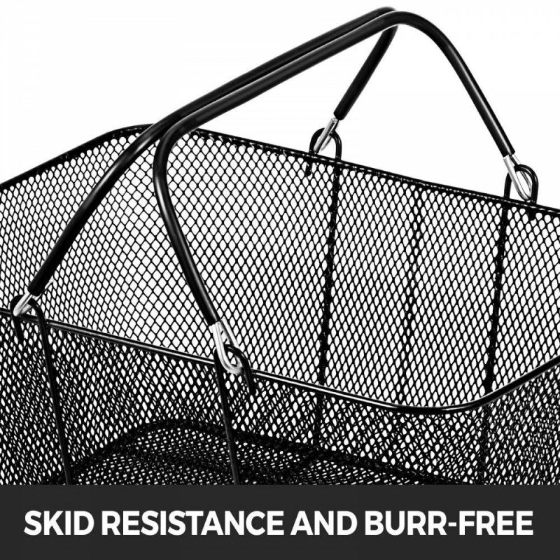 Retail Supplies |  12PCS Shopping Baskets with Handles, Black Metal Shopping Basket, Portable Wire Shopping Basket, Black Wire Mesh shopping Basket Set for Stores Shopping Office Supplies Retail Supplies