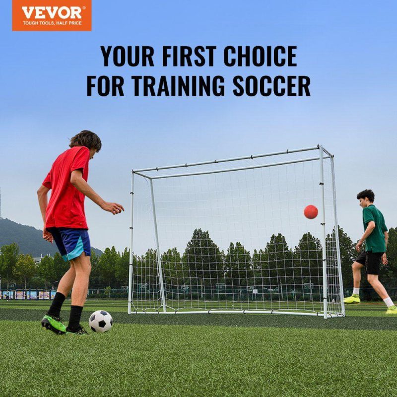 Soccer Equipment |  Soccer Rebound Trainer, 8x6FT Iron Soccer Training Equipment, Sports Football Rebounder Wall with Double-Sided Rebounding Net & Goal, Perfect for Backyard Practicing, Solo Training, Passing Soccer Equipment Soccer Equipment