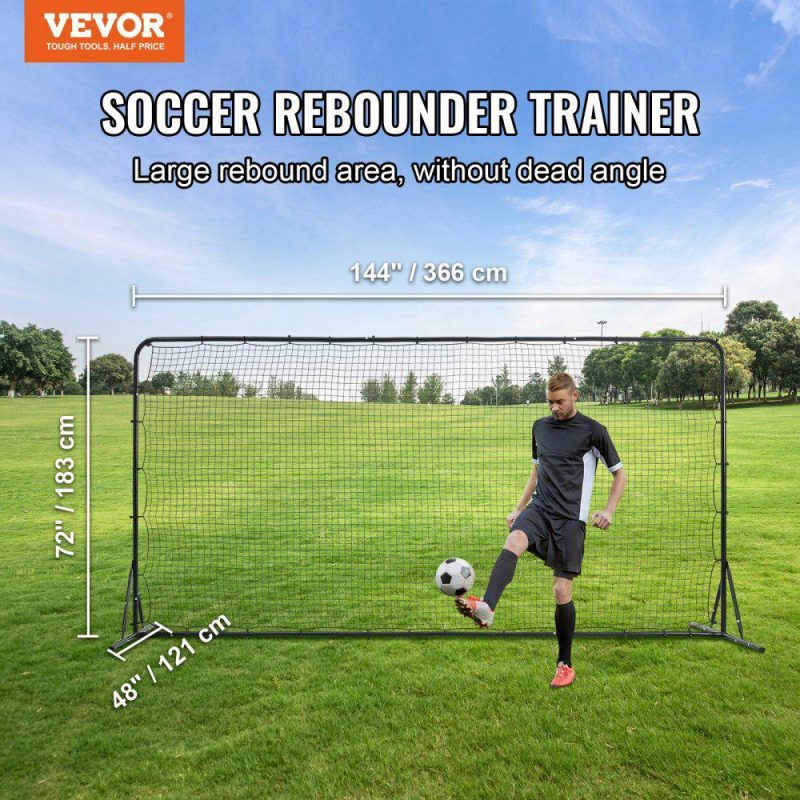 Soccer Equipment |  Soccer Rebounder Net, 12x6FT Iron Soccer Training Equipment, Sports Football Training Gift with Portable Bag, Volleyball Rebounder Wall Perfect for Backyard Practicing, Solo Training, Passing Soccer Equipment Soccer Equipment