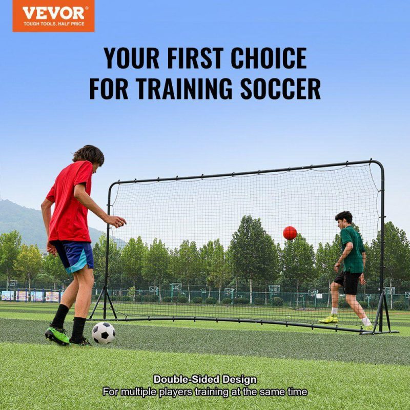 Soccer Equipment |  Soccer Rebounder Net, 12x6FT Iron Soccer Training Equipment, Sports Football Training Gift with Portable Bag, Volleyball Rebounder Wall Perfect for Backyard Practicing, Solo Training, Passing Soccer Equipment Soccer Equipment