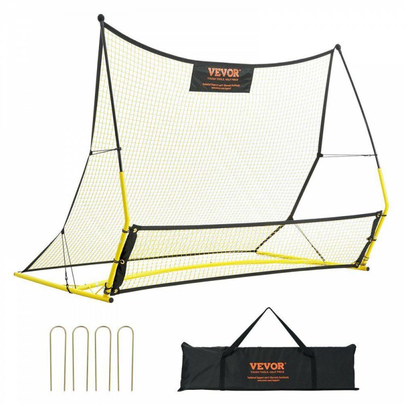 Soccer Equipment |  Soccer Trainer, 2-IN-1 Portable Soccer Rebounder Net, 71″x40″ Iron Soccer Practice Equipment, Sports Football Rebounder Wall with Portable Bag, Perfect for Team Solo Training, Passing, Volley Soccer Equipment Soccer Equipment