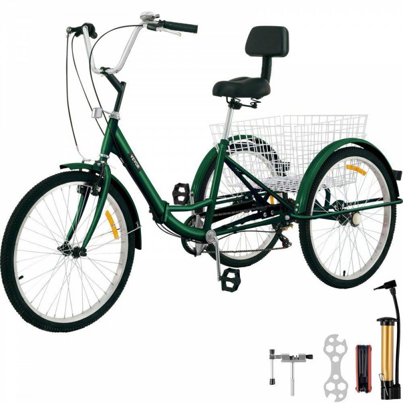 Sports |  Tricycle Adult 26’’ Wheels Adult Tricycle 7-Speed 3 Wheel Bikes For Adults Three Wheel Bike For Adults Adult Trike Adult Folding Tricycle Foldable Adult Tricycle 3 Wheel Bike Trike For Adults Office Supplies Sports