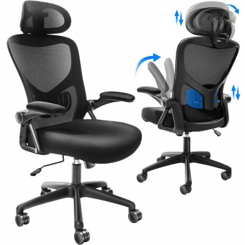 Office Furniture |  Office Chair with Adjustable Lumbar Support, High Back Ergonomic Desk Chair with Adjustable Headrest, Ergonomic Office Chair Backrest with 2D Armrest, Computer Chair for Home, Office Office Furniture Office Furniture