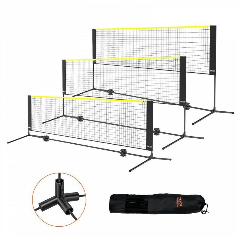 Outdoor Sports |  Badminton Net, Height Adjustable Volleyball Net, 10ft Wide Foldable Pickleball Net, Portable Easy Setup Tennis Net Set with Poles, Stand and Carry Bag, for Kids Backyard Game Indoor Outdoor Use Outdoor Sports Outdoor Sports