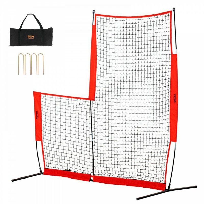 Outdoor Sports |  L Screen Baseball for Batting Cage, 7×7 ft Baseball & Softball Safety Screen, Body Protector Portable Batting Screen with Carry Bag & Ground Stakes, Baseball Pitching Net for Pitchers Protection Outdoor Sports Outdoor Sports