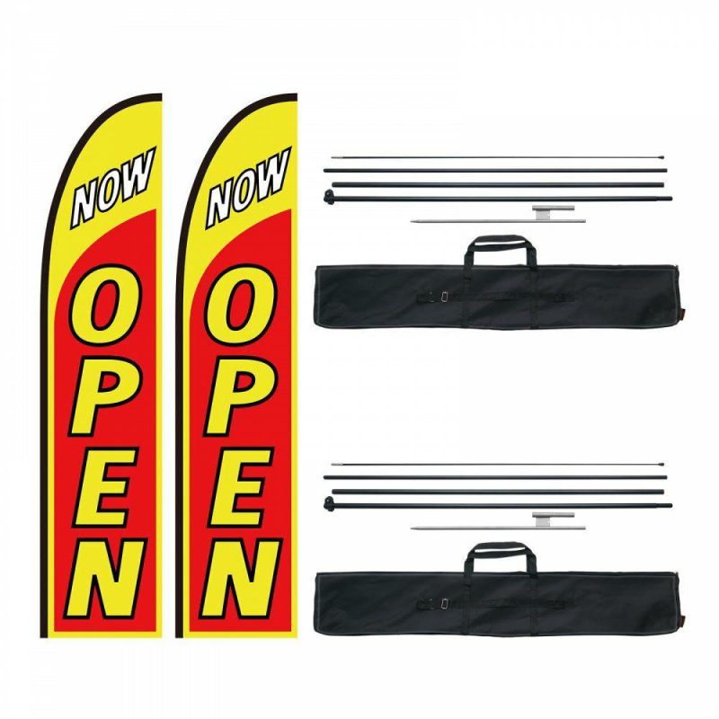 Retail Supplies |  Open Flags for Business Advertising Flags and Poles for Outside 16.3 FT Office Supplies Retail Supplies