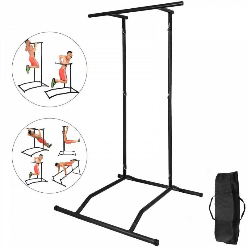 Exercise & Fitness |  220LBS Pull Up Dip Station Power Tower Station Multi-Station Power Tower Workout Pull Up Station with Carry Bag for Home Fitness (Black),Happybuyblack2000 Black Exercise & Fitness Black