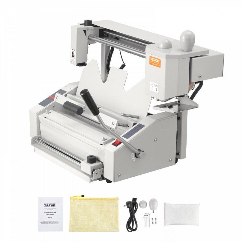 Filing & Binding System |  Thermal Binding Machine, 400 Sheets Capacity Hot Glue Binding Machine, Thermal Book Binder 50mm Binding Thickness A3(Short Edge)/A4/A5 Document with Milling Cutter Filing & Binding System Filing & Binding System