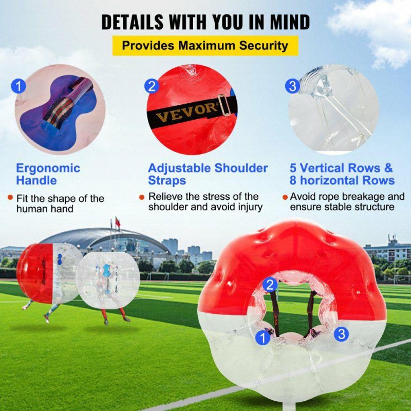 Outdoor Recreation |  Inflatable Bumper Ball 5 FT / 1.5M Diameter, Bubble Soccer Ball, Blow It Up in 5 Min, Inflatable Zorb Ball for Adults or Children (5 FT, Red) Office Supplies Outdoor Recreation