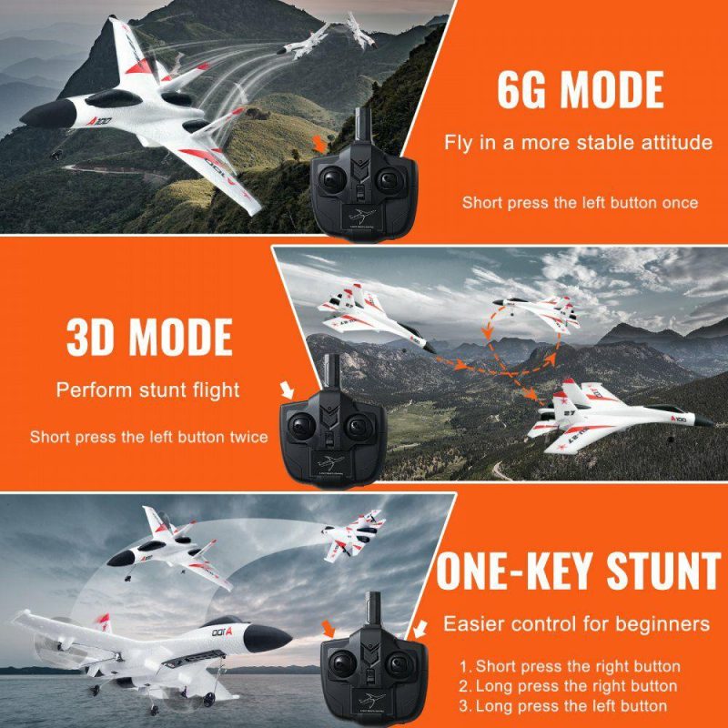 Toys & Games |  RC Airplane Fighter EPP Foam RC Plane Toy 2.4GHz Remote Control 3D/6G Mode Office Supplies Toys & Games